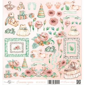 Односторонній папір Милі штучки 30х30 см ScrapEgo 