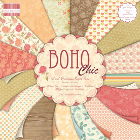 Набір паперу Boho Chic 30х30 см 16 аркушів від First Edition