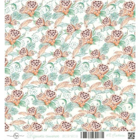 Лист односторонней бумаги Лотосы 30х30 см ScrapEgo