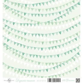 Лист одностороннього паперу Прапорці 30х30 см ScrapEgo