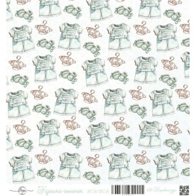 Лист одностороннього паперу Комбінезон 30х30 см ScrapEgo