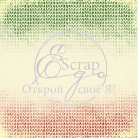Лист одностороннього паперу Бабулін шарф 30х30 см ScrapEgo