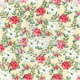 Лист односторонней бумаги Рождественская звезда 30х30 см ScrapEgo