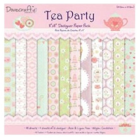 Набор бумаги Tea Party 20х20 см 12 листов от Dovecraft