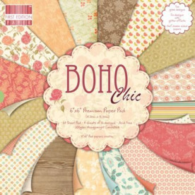 Набір паперу Boho Chic 15х15 см 16 аркушів від First Edition