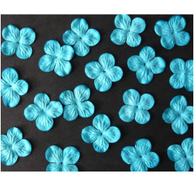 Набор 10 гортензий бирюзового цвета, 25 мм.