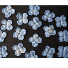 Набор 10 гортензий голубого цвета, 25 мм.