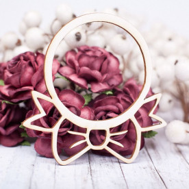 Чипборд рамка Бантик 76*76мм vl1642  Valeo