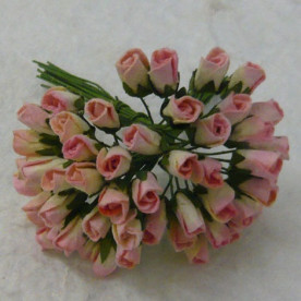 Набор 10 цветков розы в форме нераскрытого бутона цвета шампанского, 5 мм