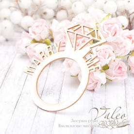 Чипборд рамка Marry Me 67*78мм vl2090  Valeo