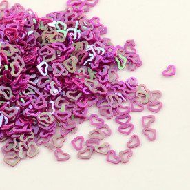 Набір паєток Сиреневое серце, 4 мм, 5 м