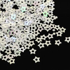 Набор пайеток Белые звезды, 4 мм, 5 г.
