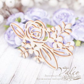 Чипборд Букет цветов 87*68мм vl2190  Valeo