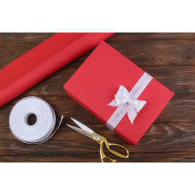 Пакувальний папір в рулоні, червоний, 8 м, 70 см, 80 г / м²