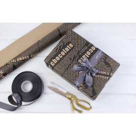 Папір пакувальний в рулоні, Газета чорна, 10 м\70 см.