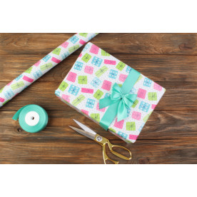 Рулон упаковочной бумаги, Подарочки, 70 см, 9 м