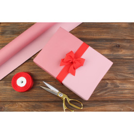 Папір пакувальний у рулоні, колір Рожевий+пудра, 8 м\70 см.