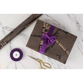 Упаковочная бумага в рулоне, черный текст, 8 м, 70 см,  80 г/м²