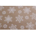 Бумага упаковочная рулонная новогодняя, Снежинки, 8х0,7м, 80 г/м²