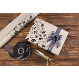 Папір пакувальний новорічний, Happy New Year, 8х0,7м, 80 г/м²