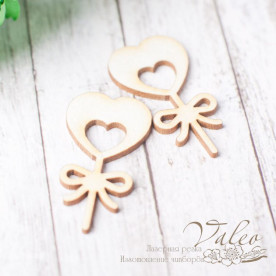 Чіпборд набір Кульки сердечко 15 * 29мм 2шт vl2340 Valeo