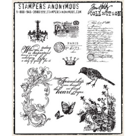 Набор резиновых штампов Shabby French, Tim Holtz