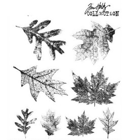 Набір гумових штампів Falling Leaves, Tim Holtz