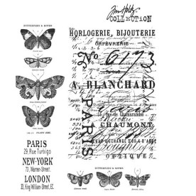 Набор резиновых штампов Papillon, Tim Holtz