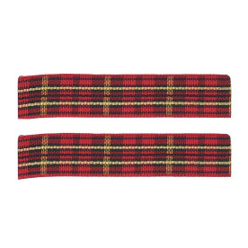 Стрічка репсова в клітинку, червоний колір, 9 мм, 90 см