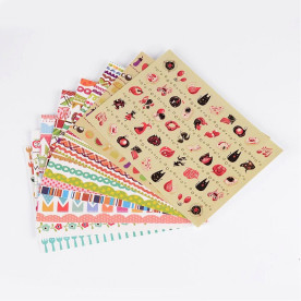 Набір наклейок, різний дизайн, 13х9 см, 8 листів