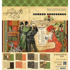 Набір скраппаперу Master Detective 20х20 см 12 двустор. аркушів Graphic 45