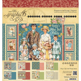 Набір скраппаперу Penny's Paper Doll Family 20х20 см 12 двустор. аркушів Graphic 45