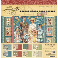 Набір скраппаперу Penny's Paper Doll Family 30х30 см 12 двустор. аркушів Graphic 45