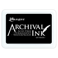 Перманентные чернила для штампинга Archival Ink Jet Black от Ranger