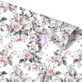 Двусторонняя скрапбумага Rose Dreams - Rose Quartz с фольгой Prima