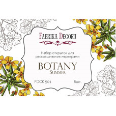 Набор открыток для раскрашивания маркерами Botany summer Фабрика Декора