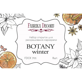 Набор открыток для раскрашивания маркерами "Botany winter"
