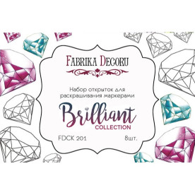 Набір листівок для розфарбовування маркерами "Brilliant" Фабрика Декору