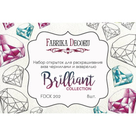 Набір листівок для раскра- вування аква чорнилом "Brilliant" Фабрика Декору