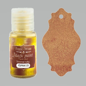 Суха фарба Magic paint with effect колір Мерехтливий рубін, 15мл Фабрика Деко