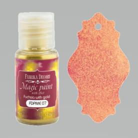 Суха фарба Magic paint with effect колір Фуксія з золотом, 15мл Фабрика Декору