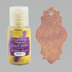 Суха фарба Magic paint with effect колір Ожина з золотом, 15мл Фабрика Декору