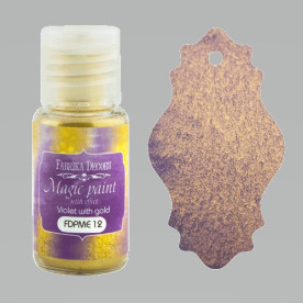 Сухая краска Magic paint with effect цвет Фиалка с золотом , 15мл Фабрика Декора