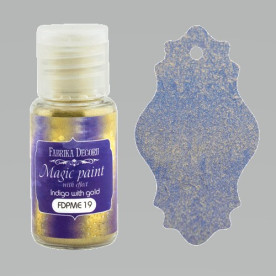 Сухая краска Magic paint with effect цвет Индиго с золотом, 15мл Фабрика Декора
