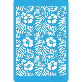 Универсальный трафарет "Монстера и гибискус" 15*20 см от Фабрика Декора