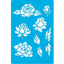 Трафарет "Пионы", 15*20 см от Фабрика Декора