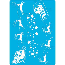 Трафарет "Дед Мороз с подарками", 15*20 см от Фабрика Декора