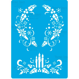 Трафарет "Рождественский венок", 15*20 см от Фабрика Декора