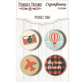 Набор скрапфишек My new friends, 4 шт, 25 мм от Фабрика Декора