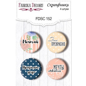 Набір скрапфішек Мрії збуваються, 4 шт, 25 мм від Фабрика Декору